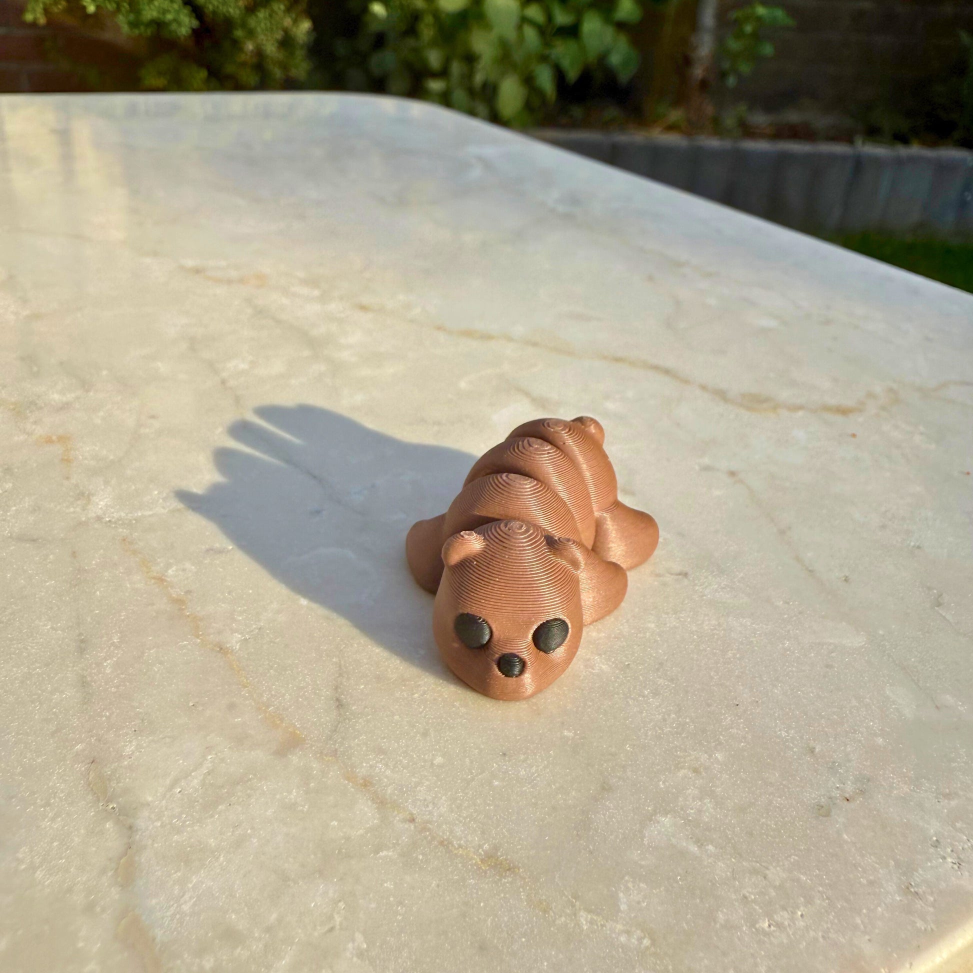 Duurzaam 3D geprint speelgoed van een beer, ideaal voor fantasiespel over bosdieren.