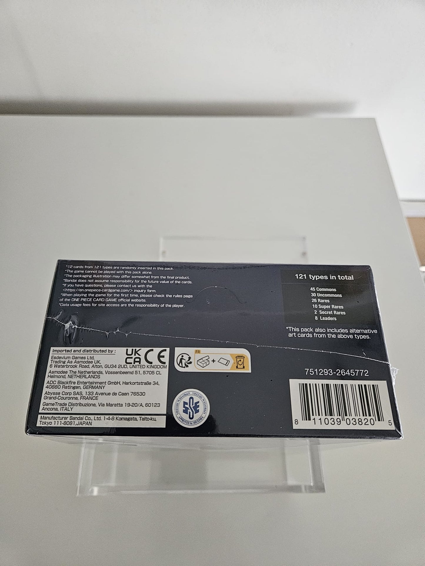 One Piece TCG - OP01 Blue Bottom Booster Box incl. Acrylic Case