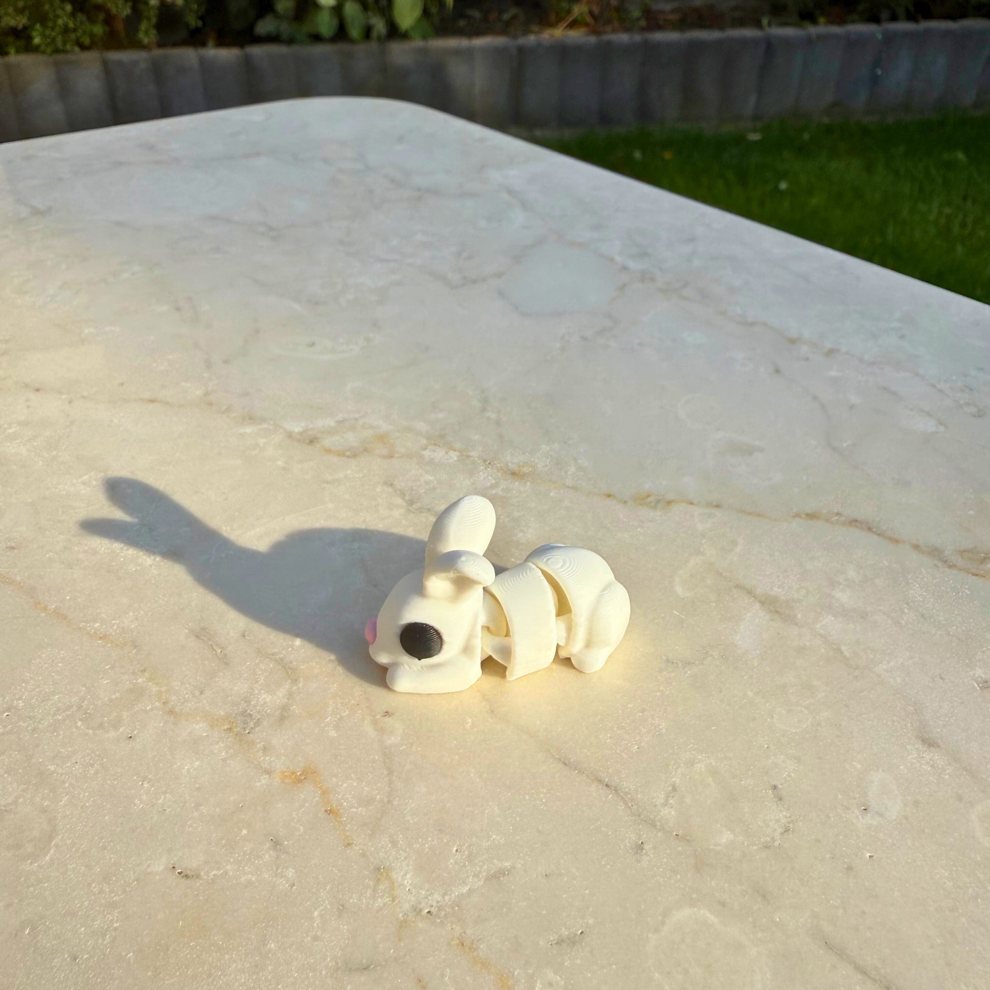 3D geprint speelgoed konijntje, ideaal als paashaas of voor fantasiespel.